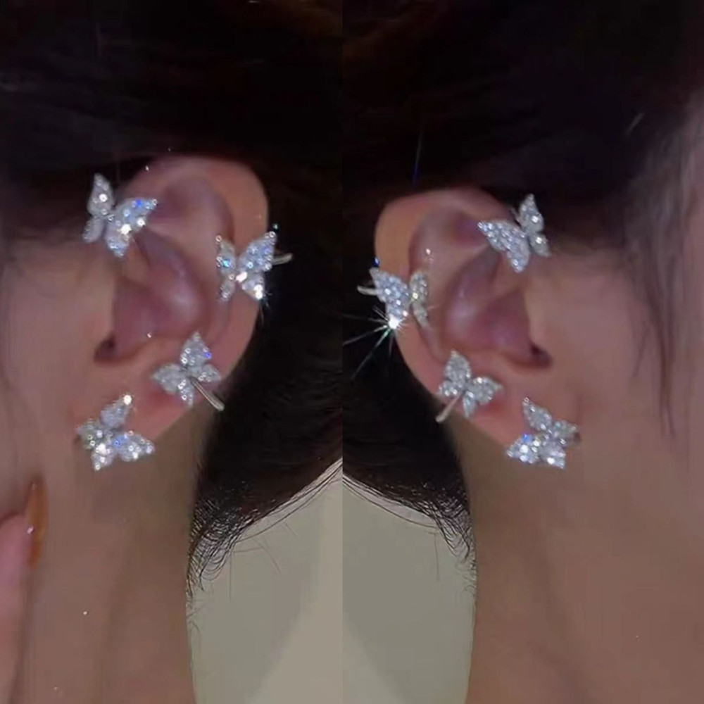 Temperament Shiny Butterfly Ear Cuff