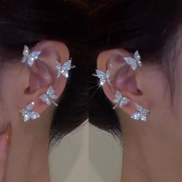 Temperament Shiny Butterfly Ear Cuff