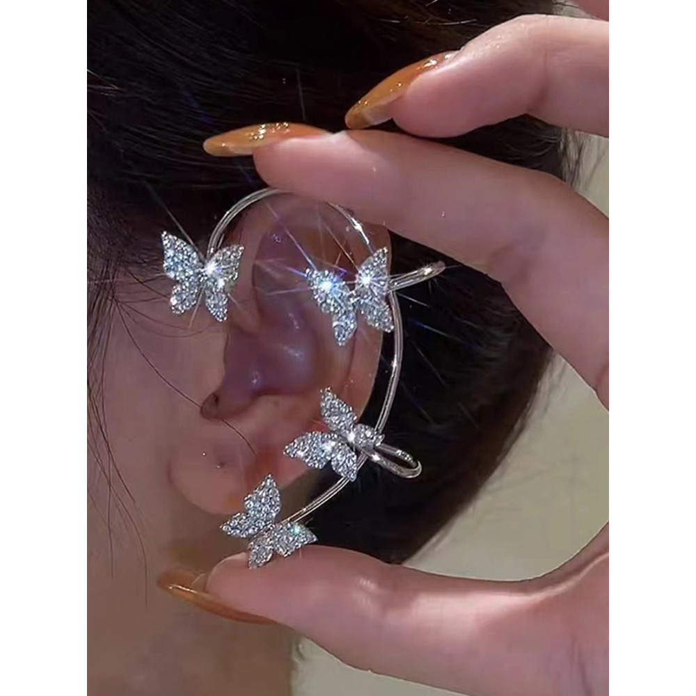 Temperament Shiny Butterfly Ear Cuff