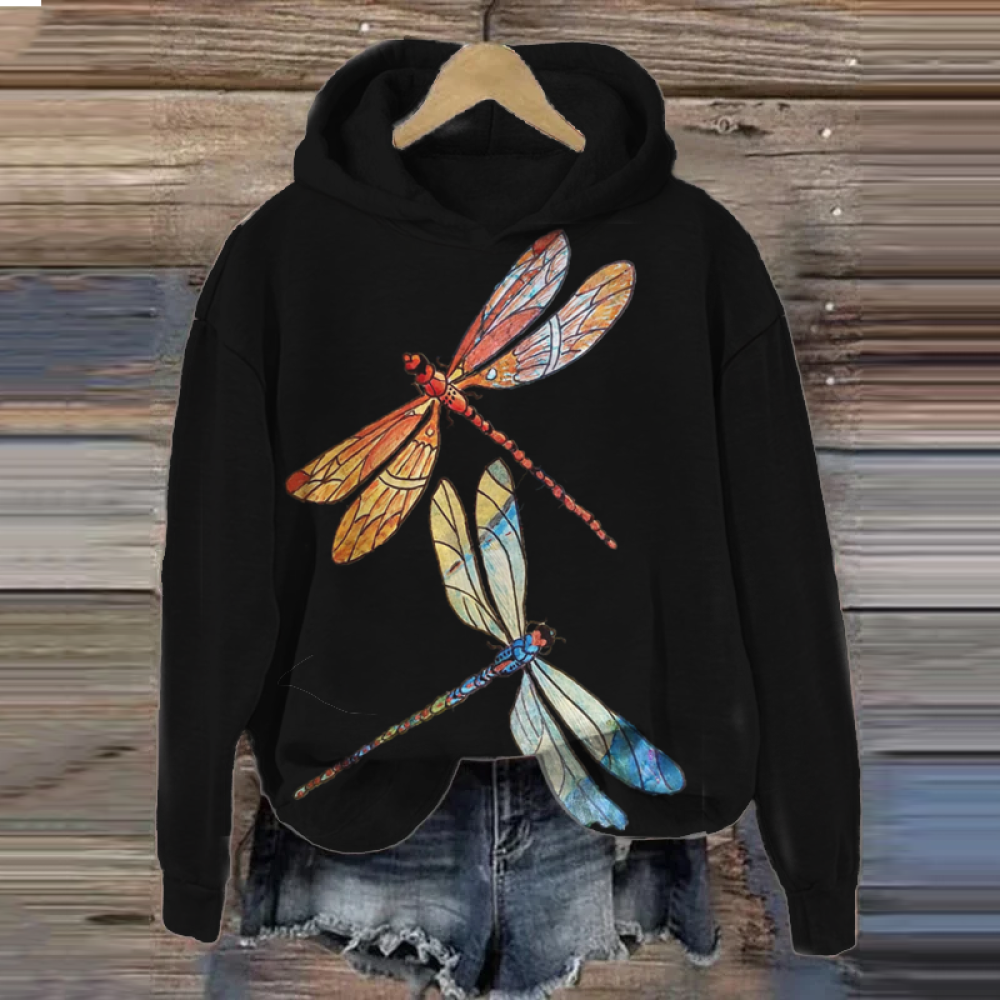 Women's Dragonfly Creative Casual Hoodie