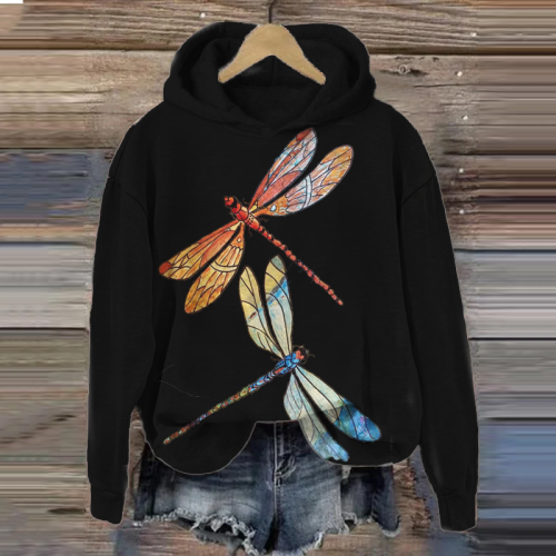 Women's Dragonfly Creative Casual Hoodie