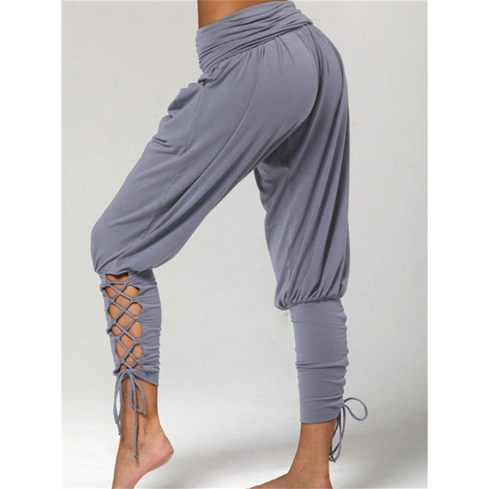 Laced Pleated Comfy Soft Yoga Pants