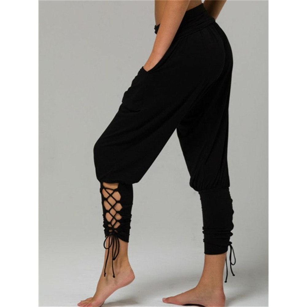 Laced Pleated Comfy Soft Yoga Pants