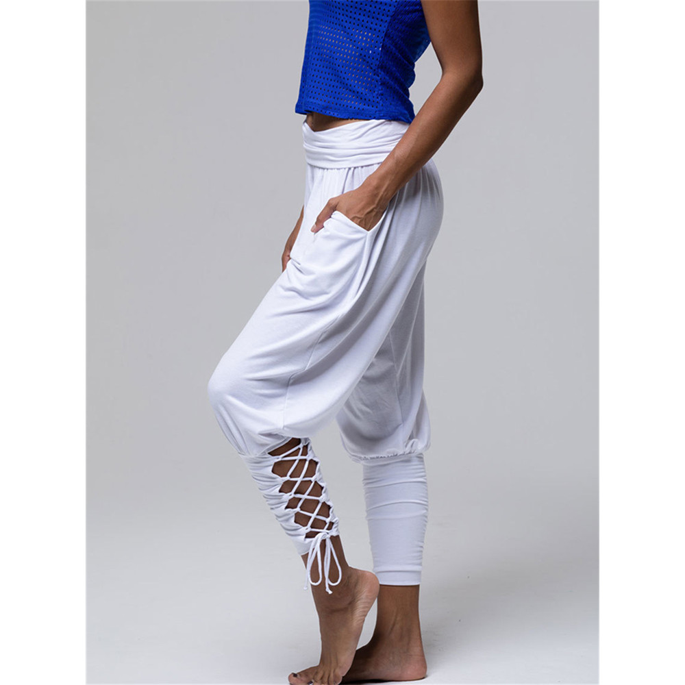 Laced Pleated Comfy Soft Yoga Pants