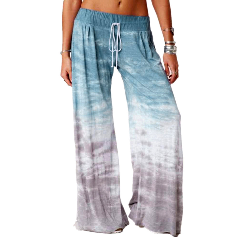 Loose Ombre Print Yoga Wide-Leg Lounge Pants