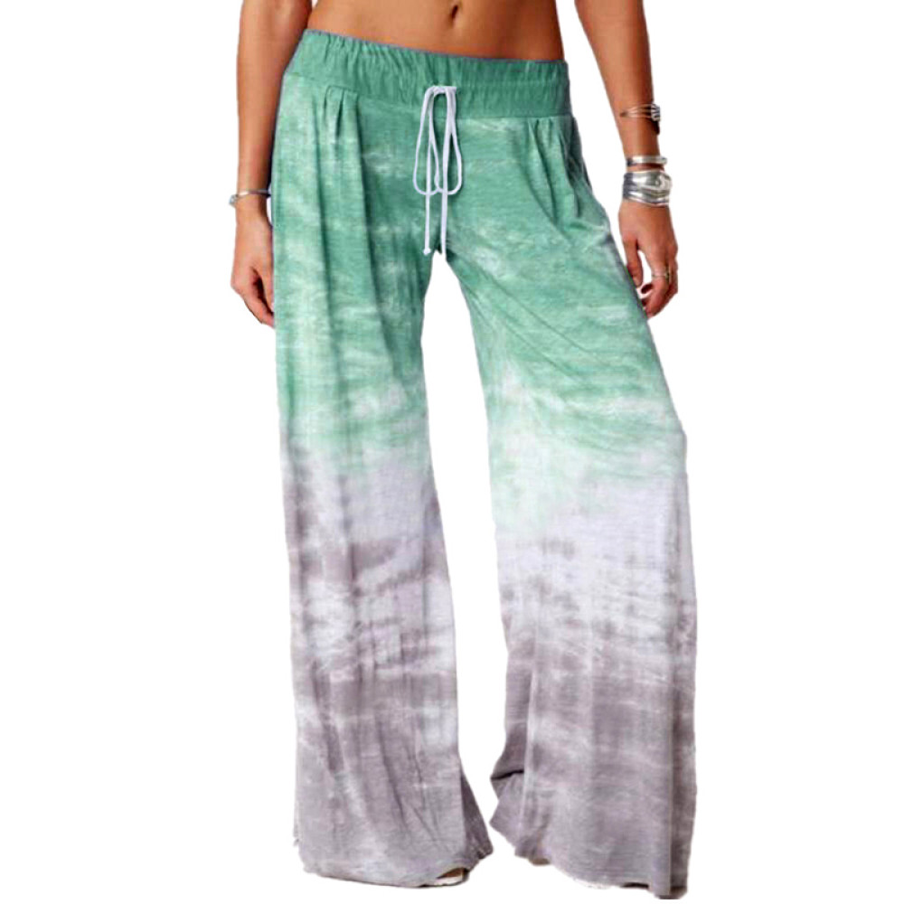 Loose Ombre Print Yoga Wide-Leg Lounge Pants