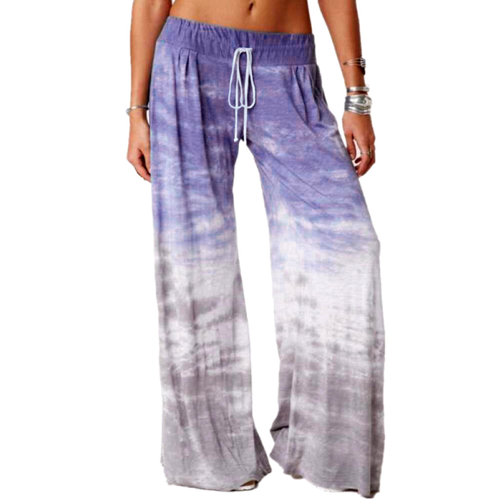 Loose Ombre Print Yoga Wide-Leg Lounge Pants